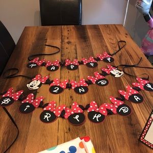 Minnie Mouse Happy Birthday Banner